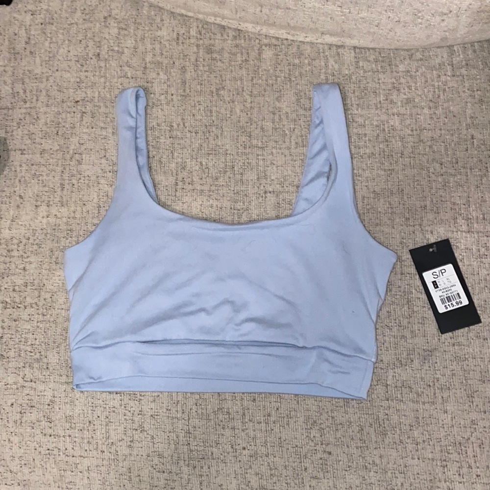 Baby blue crop top